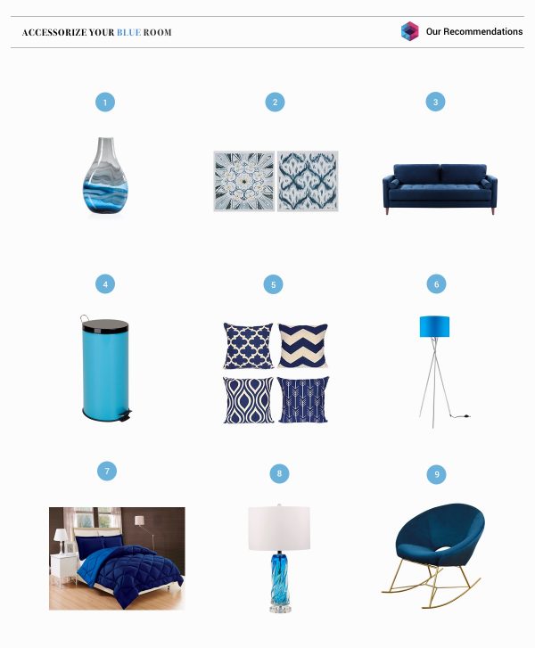 Mood Boosting Blue Accent Decor – Two House Tours