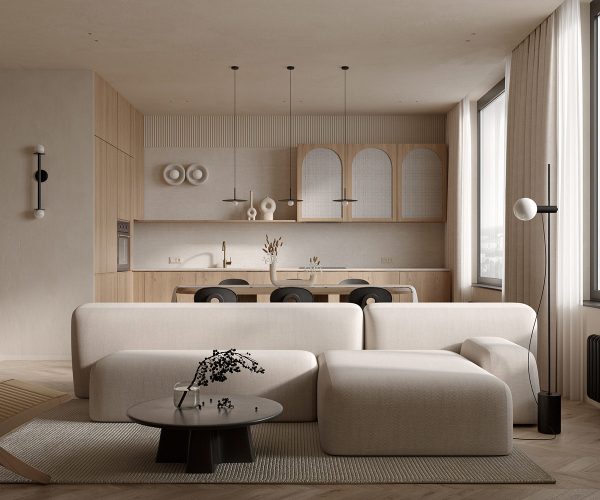 Calm Interior With Creamy Decor & Cosy Lighting