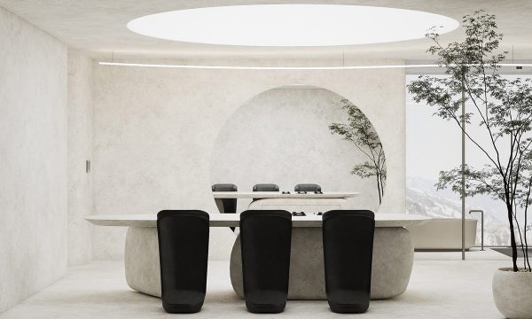 Smooth Microcement Interior Decor Concept With Heavy Black Accents