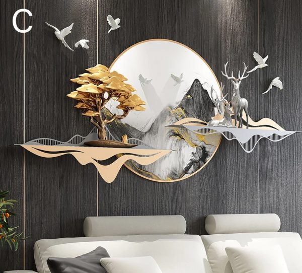 Trees Detailed Leaves Shadows Background Wallpaper Trendy Wall Mural Stylish Living Room Bedroom Wall Poster