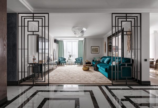 Two Exquisite Art Deco Inspired Interiors