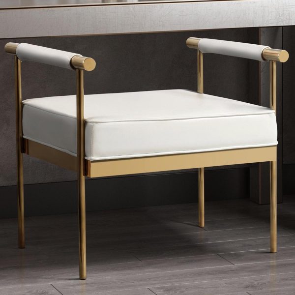 Product Of The Week: Faux Leather Upholstered Entryway Bench