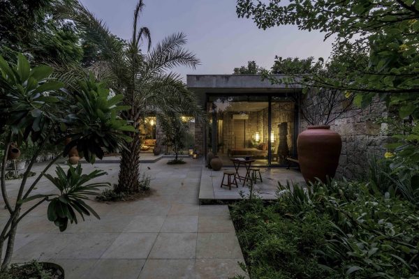 Single-Story Modern Rustic Home In India