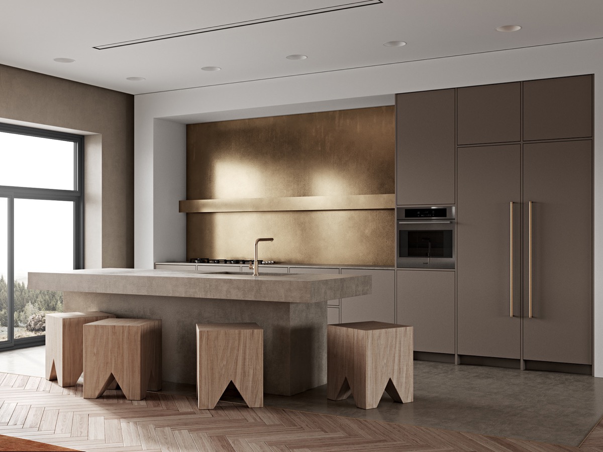 20 Gold Kitchens With Tips And Accessories To Help You Design Yours