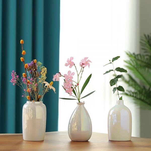 Smart Sense Glass Pot Vase 7 Inch Decorative Vase Centerpiece For Home Wedding 