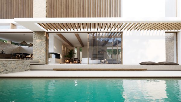 Exceptional Rustic Mediterranean Pool Villas