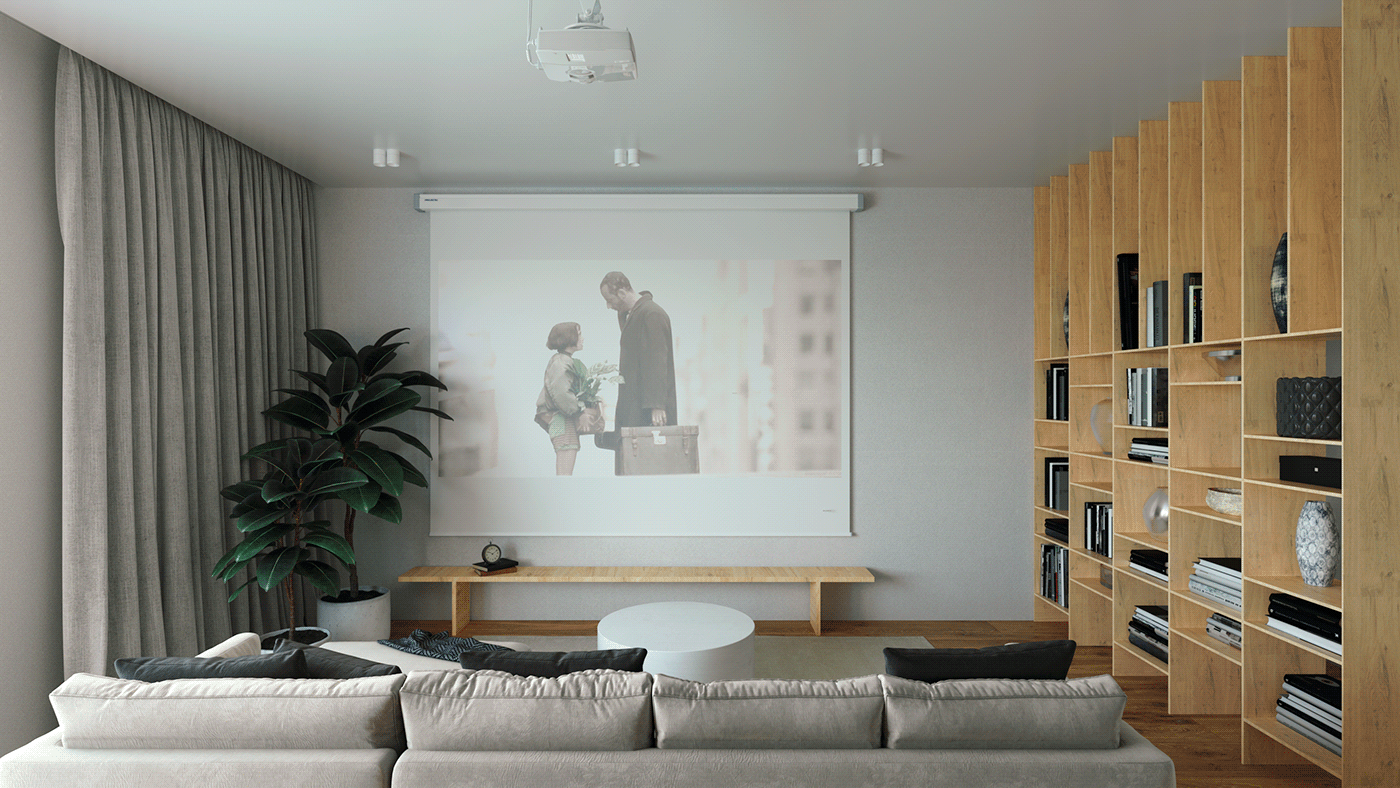 living room projector ideas
