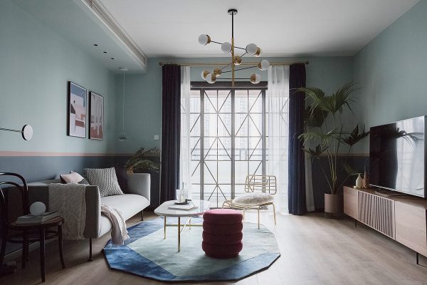 Captivating Pink, Blue And Green Interiors