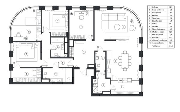 Making Two Apartments Into One Colour-Rich Home (With Floor Plan)