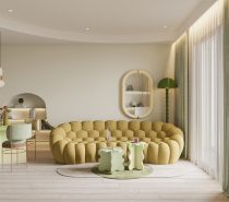 Reconfigured Home Design With Curves & Muted Colours