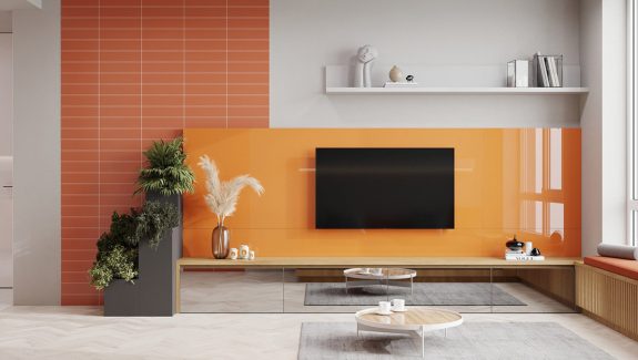 用橙色的室内设计来增加乐趣