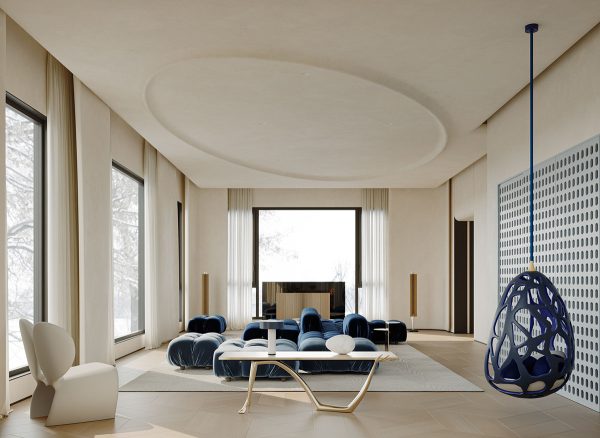 A Spirited Blue Accent Home Interior