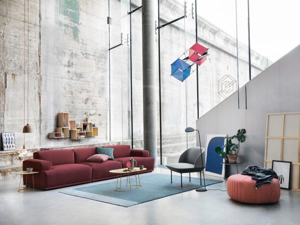 burgundy and blue living room | Interior Design Ideas