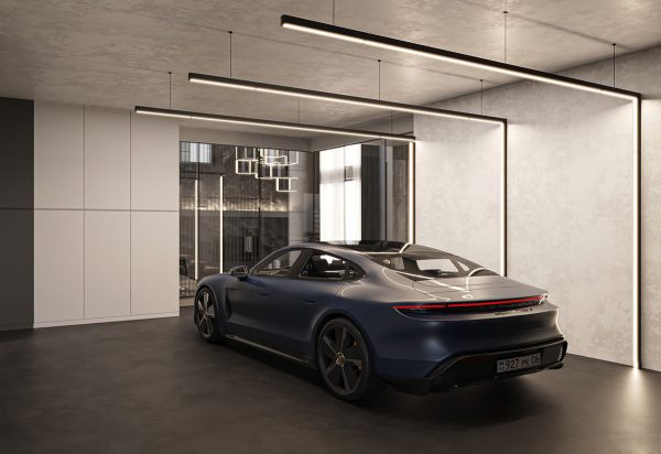 Designed to Impress: A Luxe Interior With A Glass Garage