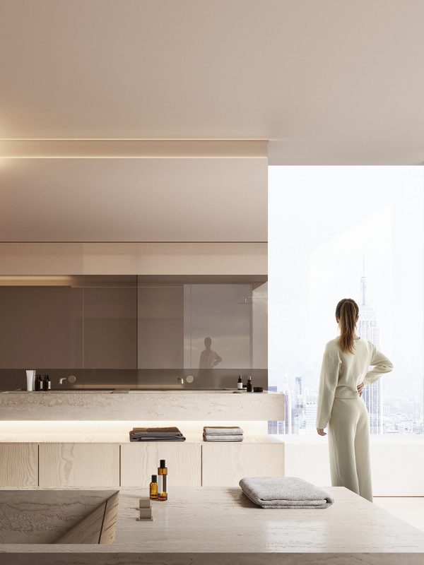 Luxuriously Minimalist Interior With Chic Limestone Accents