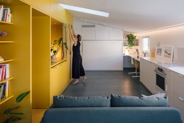 Tiny Apartment With Space-Saving Multifunctional Furniture
