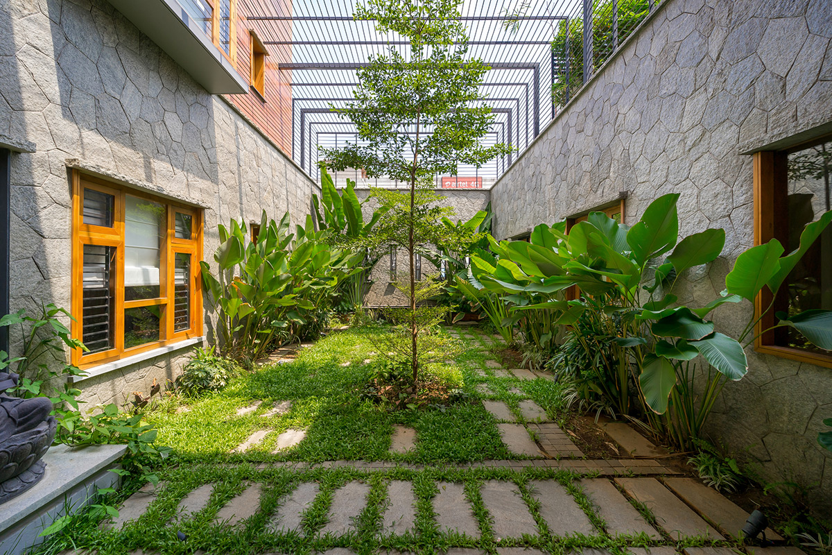 green courtyard