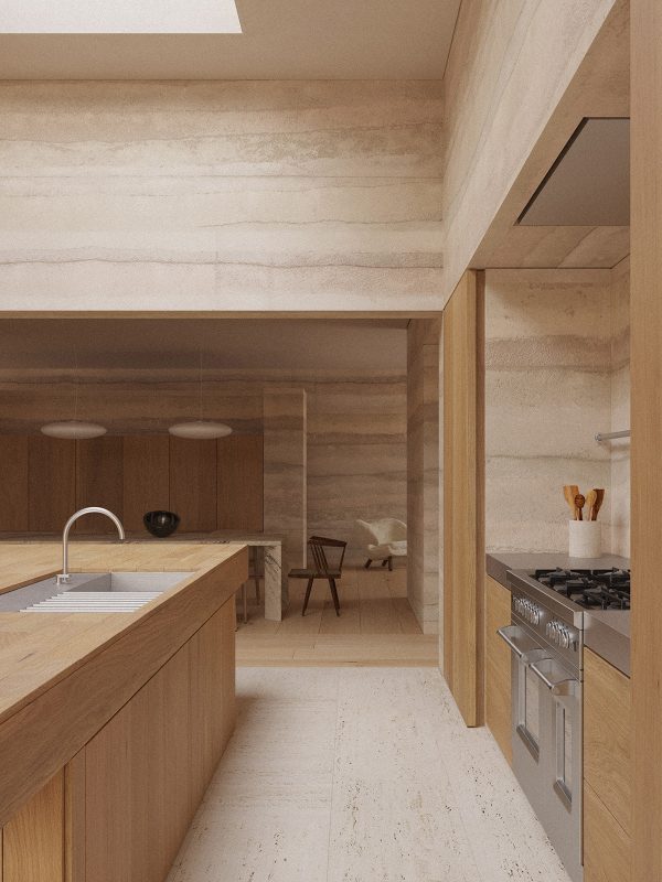 Subtle Home Design With Rammed Earth Walls