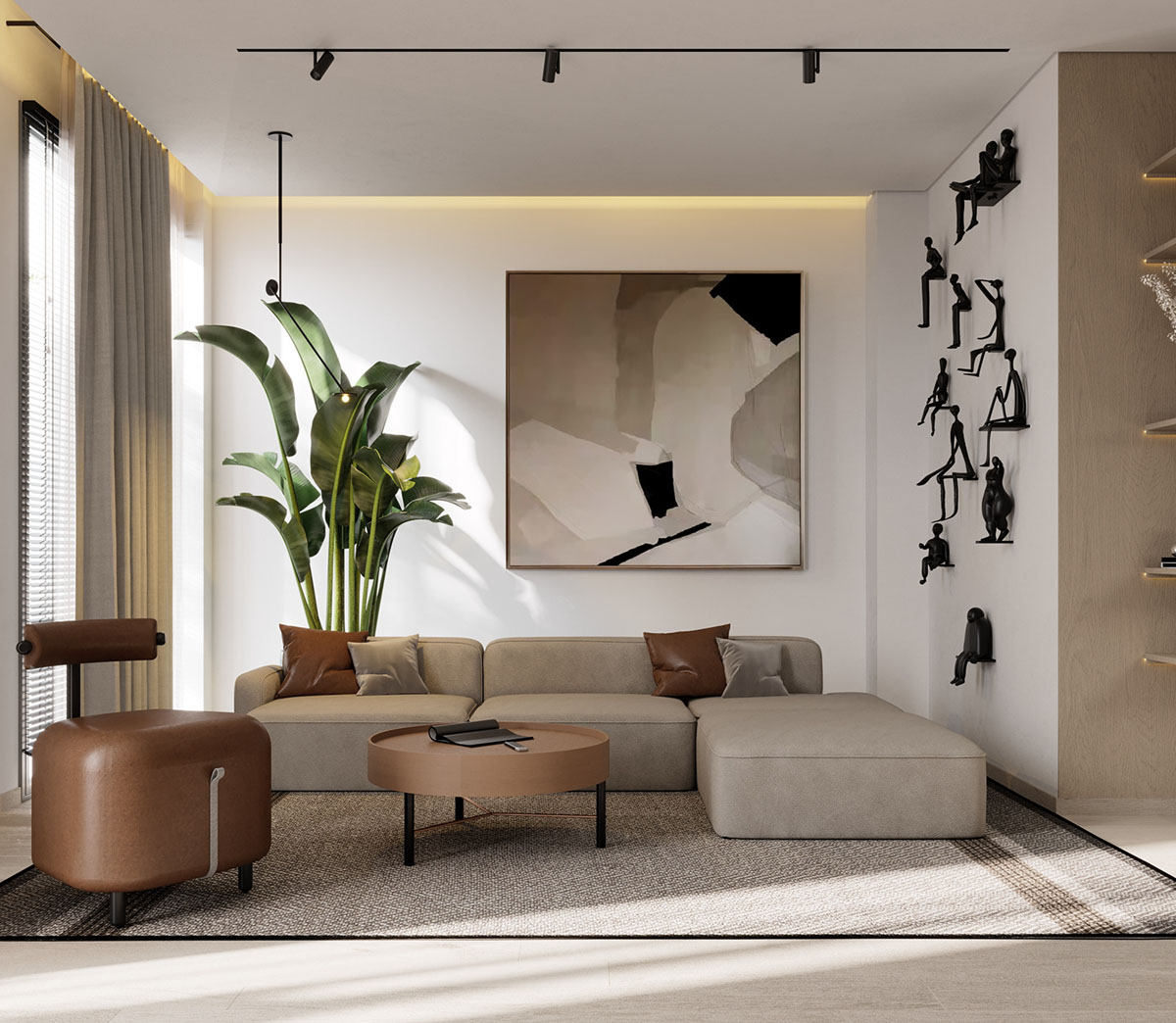 Elegant Beige And Brown Interiors With Modern Flair thumbnail