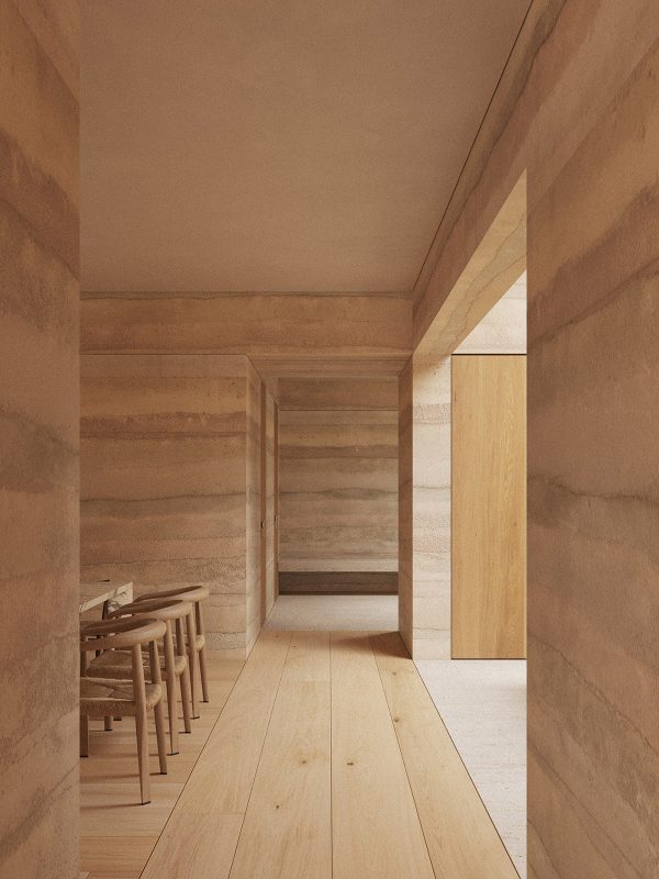 Subtle Home Design With Rammed Earth Walls