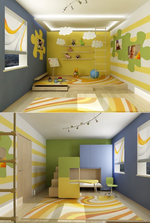 diseño de la habitación de los niños