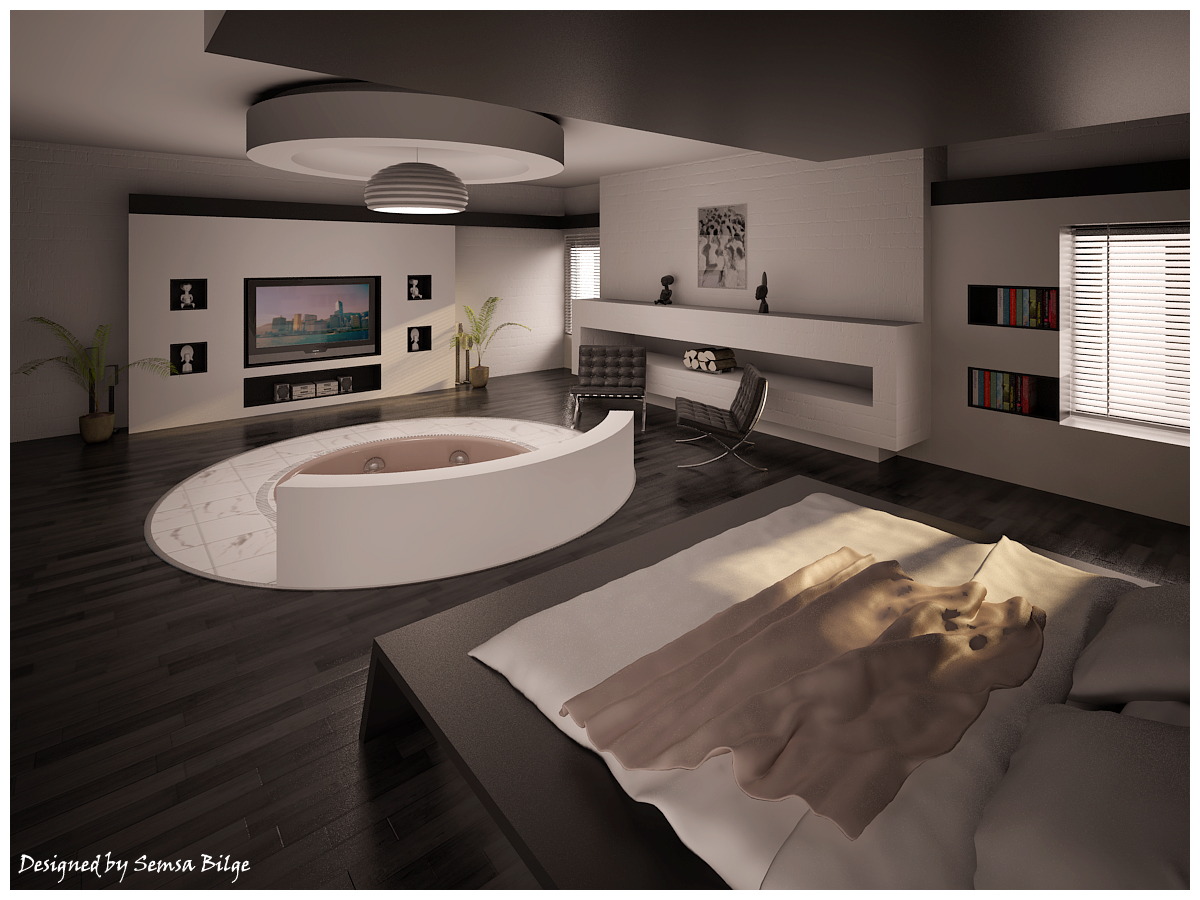 bedroom jacuzzi   Interior Design Ideas