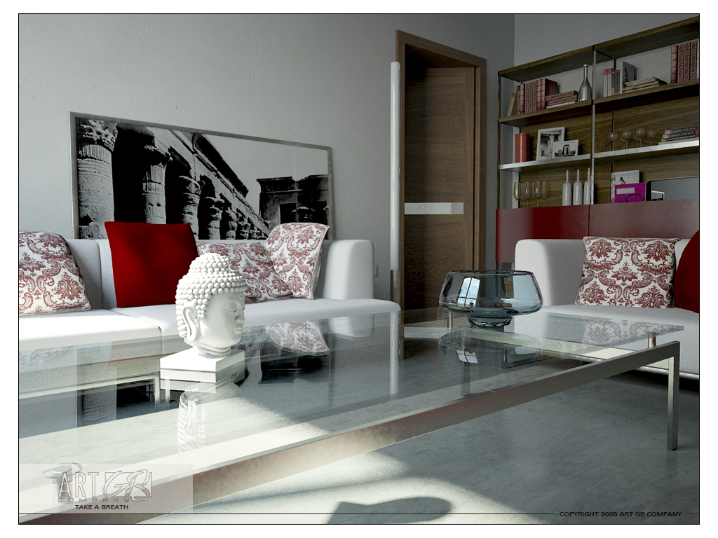 28 Red And White Living Rooms
