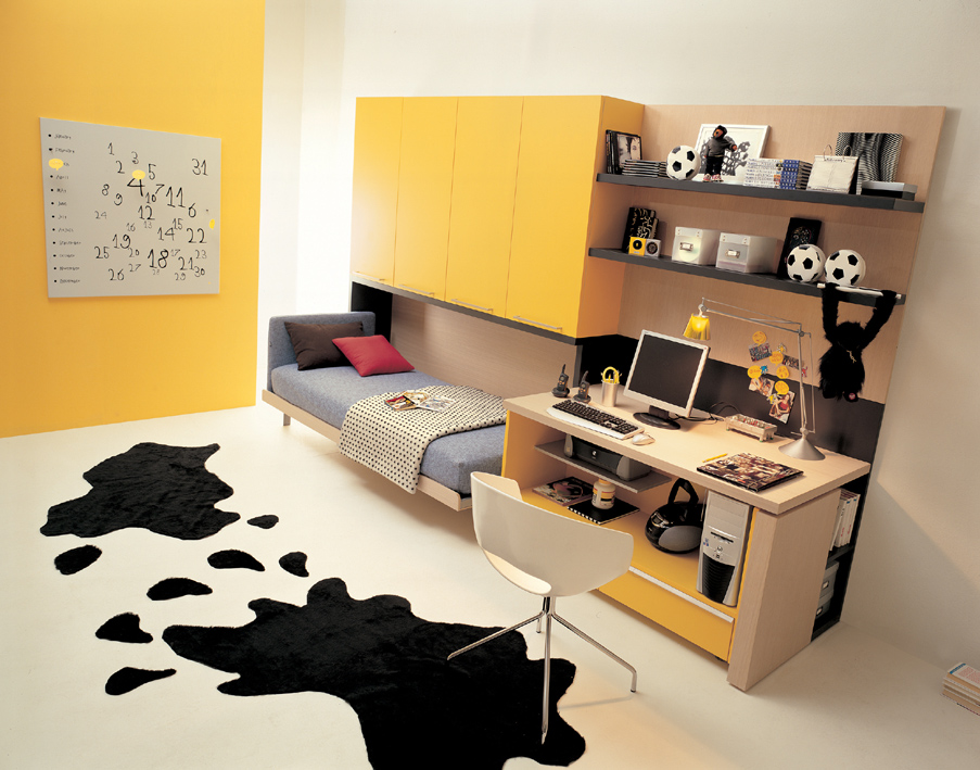 Ideas For Teen Rooms With Small Space, Bedroom Design Ideas With Computer Desk
