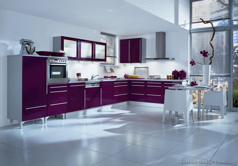Purple Kitchens
