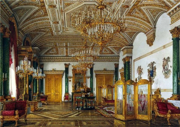 Reich verzierte opulente russische palace 18 Jahrhundert sehr dekorativ