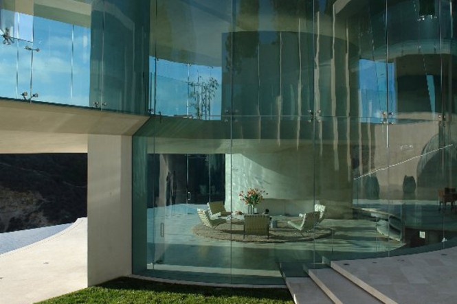 Wände aus Glas gorgoues Hause