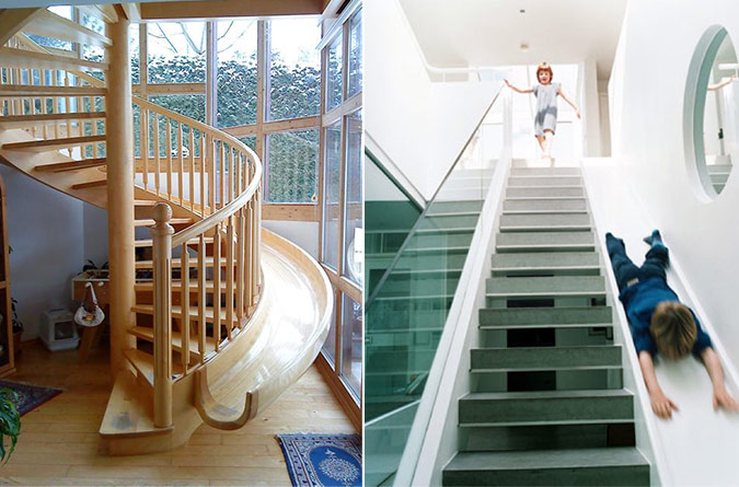 Fancy Staircase Treatments, Wooden Spiral Staircase With Sliders
