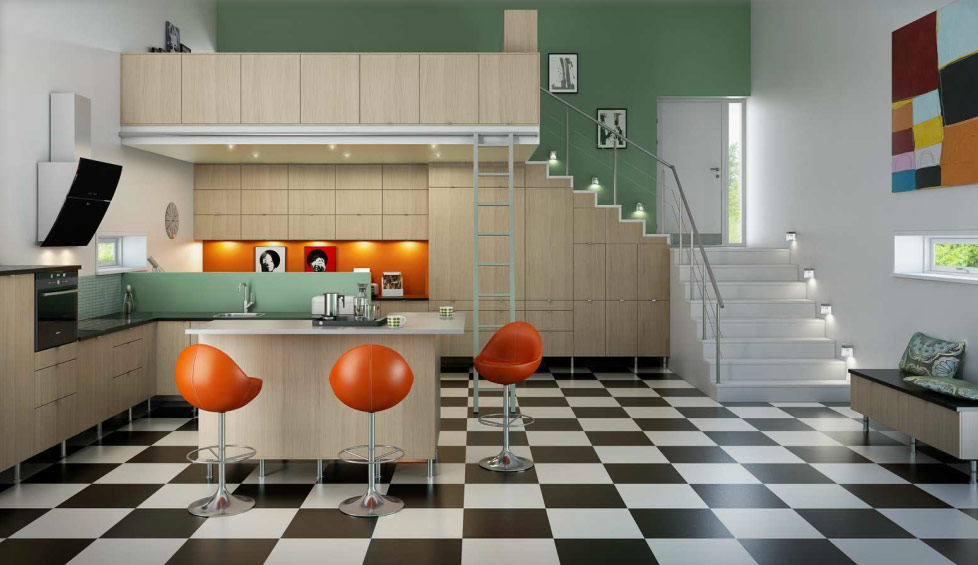 mid 60s mod Norwegian kitchen | Interior Design Ideas.