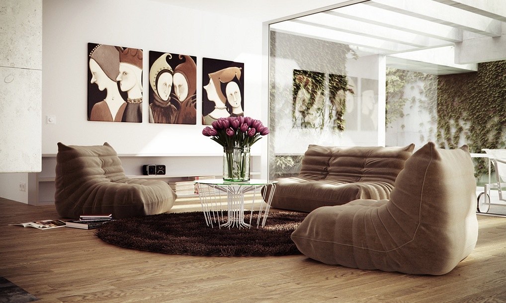 Low level seating living room | Interior Design Ideas.