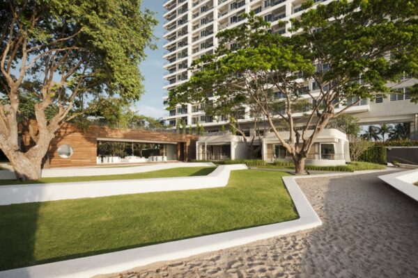 Swanky Sales Office of Condominiums by the Sea