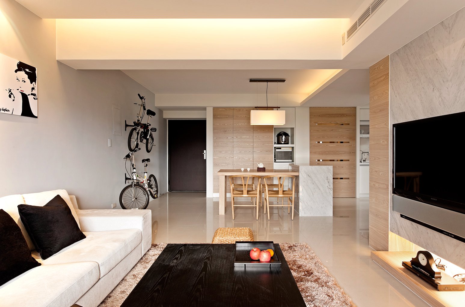 Modern Minimalist Decor With A Homey Flow, Modern Apartment Living Room Decorating Ideas