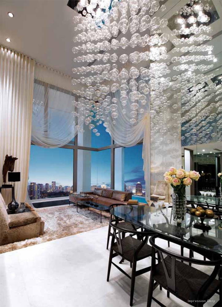 Modern Chandeliers Interior Design Ideas, Modern Chandelier For High Ceiling Living Room