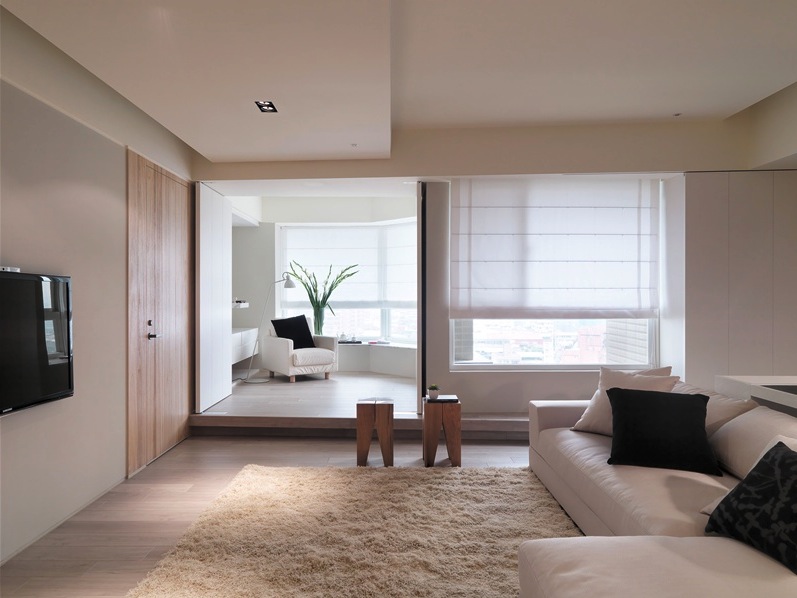 Asian Apartment With Neutral Decor