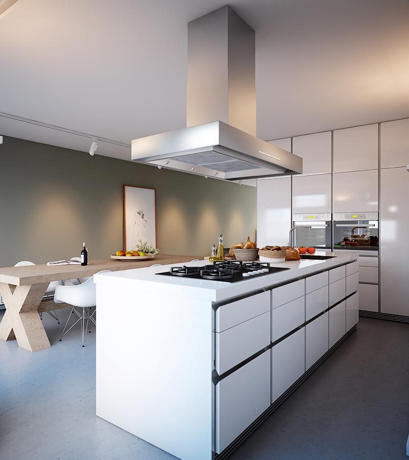 White Kitchen Island Interior Design Ideas