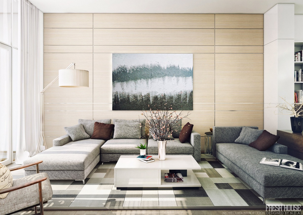 light-filled contemporary living rooms