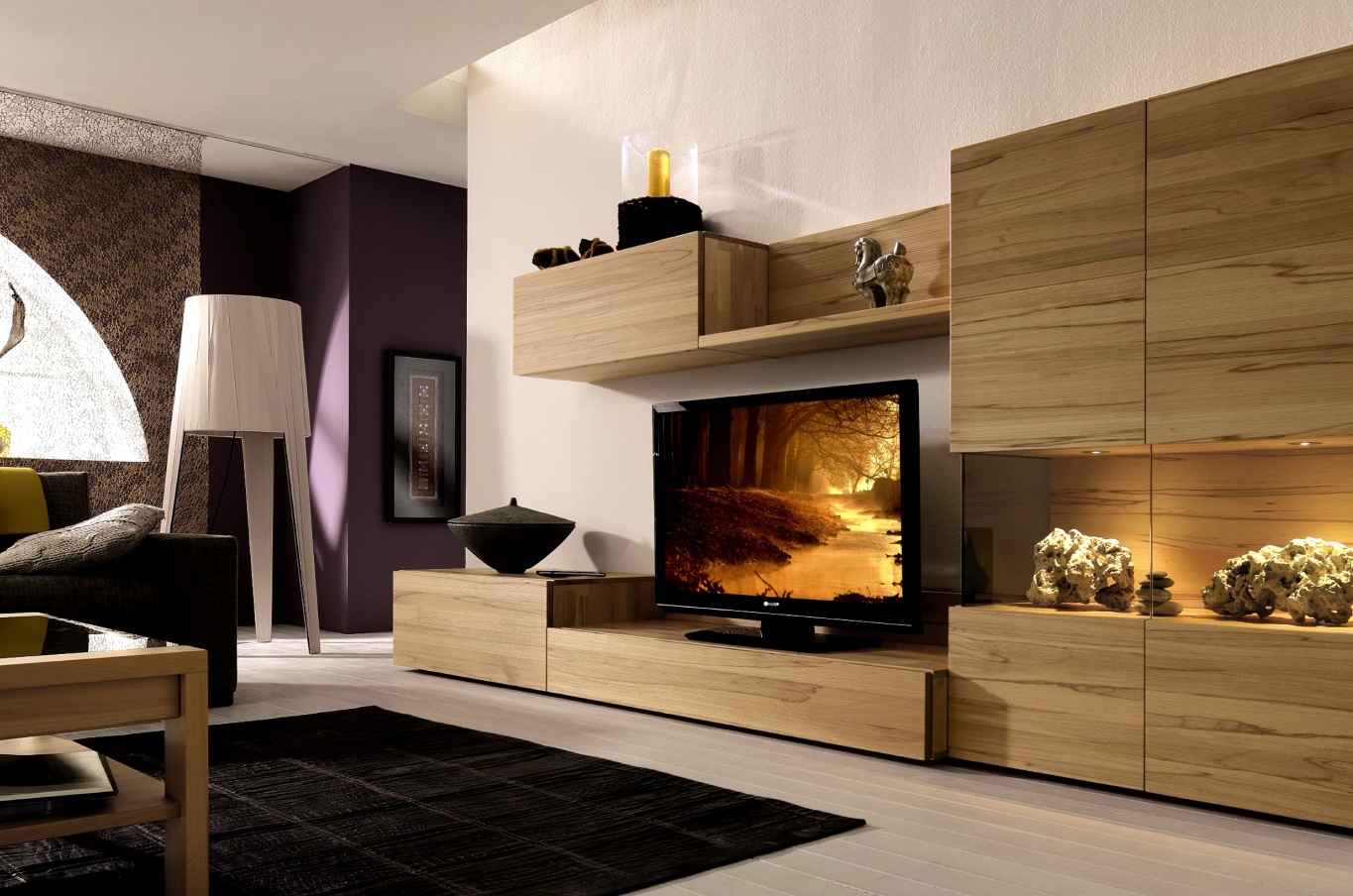 Wooden Finish Wall Unit Combinations From Hulsta