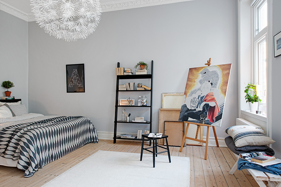 Swedish Apartment Boasts Exciting Mix of Old and New
