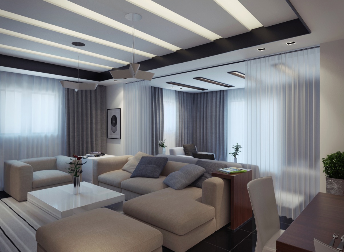 Contemporary Apartment Living Room 2, Modern Apartment Living Room Design Ideas