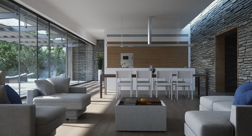 open plan modern kitchen dining living | Interior Design ...