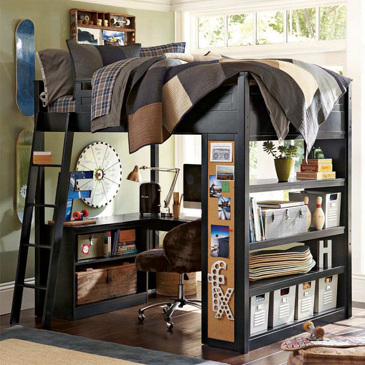 Skateboard Themed Bunk Bed With, Bunk Beds For Teen Boys