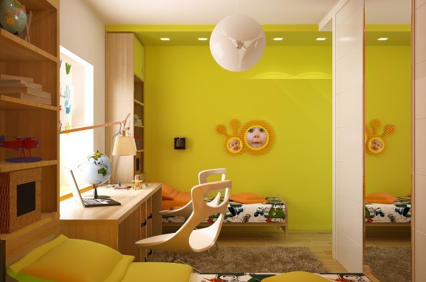 Thiết kế phòng ngủ cho trẻ với thiết bị trang trí nội thất "gắn liền" phần 1
