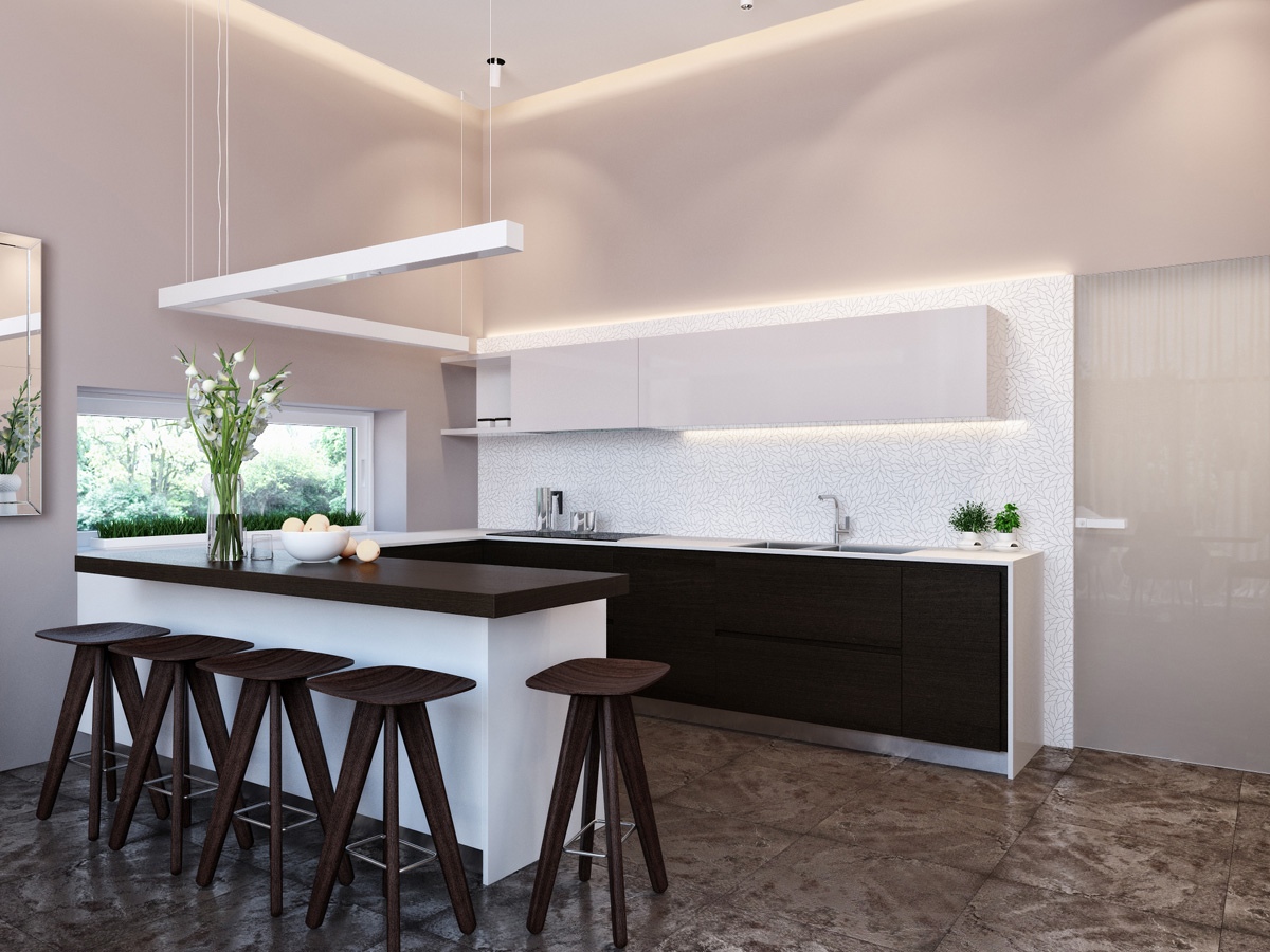 modern neutral dining room kitchen 4 | Interior Design Ideas