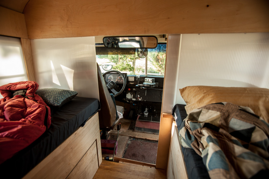 School Bus Converted Into Small Home By, School Bus Twin Bed