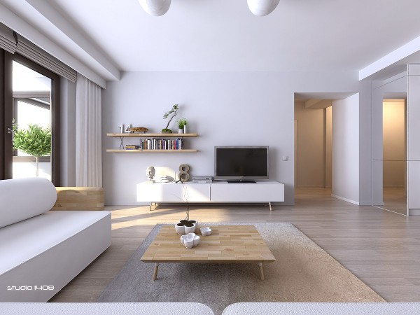 clean white apartment design