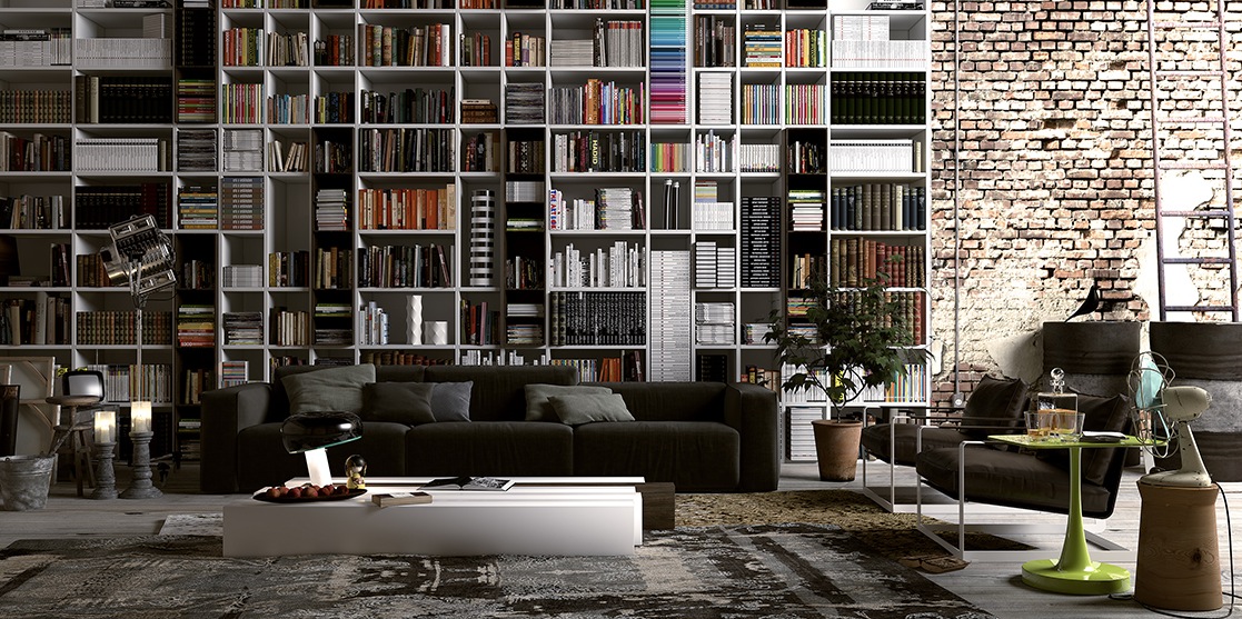 Image result for floor to ceiling bookshelf
